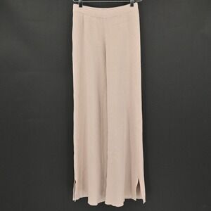 Veiled New York Ribbed Wide Leg Pants Womens Size XS Beige Knit Loungewear Cozy